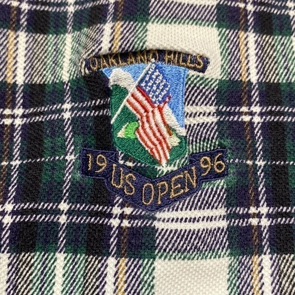 Cross Creek 1996 U.S. Open Oakland Hills Plaid Short Sleeve Polo Shirt 1996 XXL - Picture 3 of 6